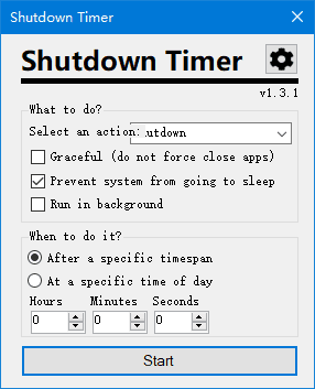 Shutdown Timer Classic(关机计时器经典版) v1.3.1 绿色版