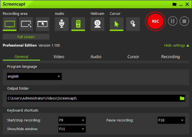 ASCOMP Screencapt Pro(屏幕捕捉录制工具) v2.000 便携版插图 ASCOMP Screencapt Pro(屏幕捕捉录制工具) v2.000 便携版