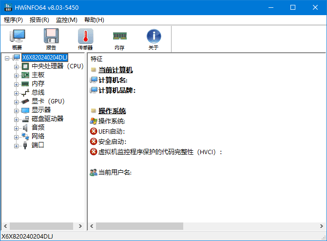 HWiNFO(专业系统信息检测工具) v8.21.5650 中文绿色版插图 HWiNFO(专业系统信息检测工具) v8.21.5650 中文绿色版