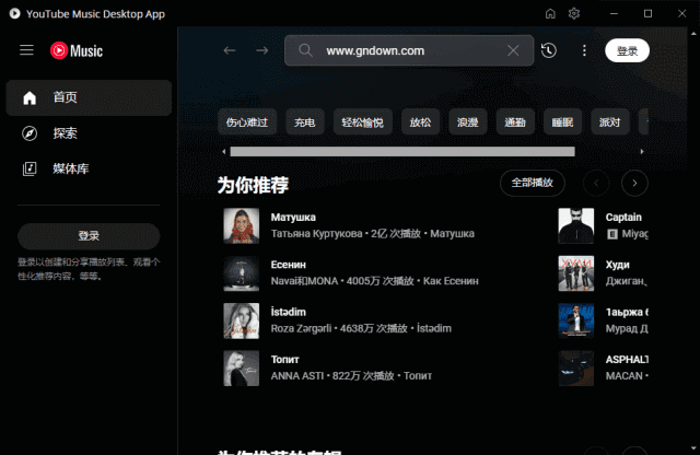 YouTube Music Desktop(YouTube音乐播放器) v2.0.7 多语便携版