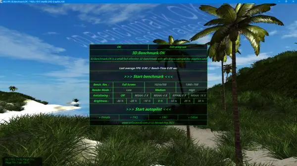 3D.Benchmark.OK(3D性能测试软件) v2.33 中文绿色版插图 3D.Benchmark.OK(3D性能测试软件) v2.33 中文绿色版