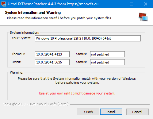 UltraUXThemePatcher(Win11主题破解限制工具) v4.4.4插图 UltraUXThemePatcher(Win11主题破解限制工具) v4.4.4