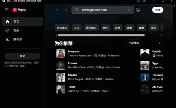 YouTube Music Desktop(YouTube音乐播放器) v2.0.7 多语便携版