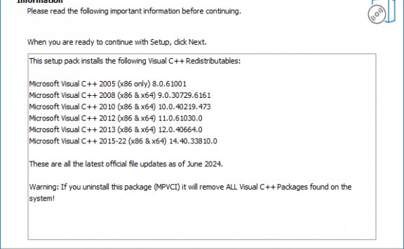MultiPack Visual C++ Installer(VC++ 运行库集合包) v3.8