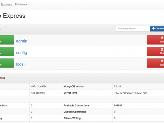 Docker 搭建 mongodb 以及可视化界面 mongo-express